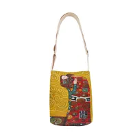 Classic Canvas Shoulder Bag Mini Casual Women's Crossbody Bag Small Diagonal Bag Printed Oil Painting Tote Bag For Hiking sku image 4