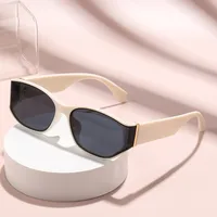 Retro High-End Cat Eye Sunglasses UV Protection Round Face Suitable Fashionable Travel Driving Unisex Square Frame Sun Glasses main image 1