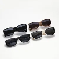 Retro High-End Cat Eye Sunglasses UV Protection Round Face Suitable Fashionable Travel Driving Unisex Square Frame Sun Glasses main image 3