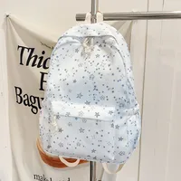 Casual New Style Star Backpack Women's Double Shoulder Bag Fresh Artistic Middle School Elementary School Student Bag sku image 2