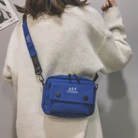New Style Canvas Student Bag Women's Crossbody Shoulder Bag Simple Quality Fresh Sweet Fashion Small Bags Leisure Travel sku image 4