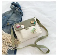Cute Student Bag New Cartoon Nylon Crossbody Bag Simple Shoulder Bag For Girls Casual Travel Urban Minimalist Style sku image 3