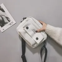 New Style Canvas Student Bag Women's Crossbody Shoulder Bag Simple Quality Fresh Sweet Fashion Small Bags Leisure Travel sku image 1