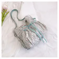 New Style Large Capacity Floral Bucket Bag Women's Handbag Commuter Tote Crossbody Bag Nylon Material Street Style Fashion sku image 1