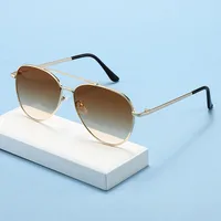 New Men's Large Frame Frog Eyeglasses Driving Sunglasses Outdoor Sports Fashionable Sun Protection Grey And Gold Color Options main image 3