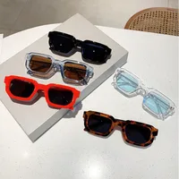 Square Small Frame Sunglasses Fashionable Retro  Style Personality Sun Glasses Unisex Travel Fishing Sunscreen main image 1