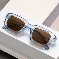Square Small Frame Sunglasses Fashionable Retro  Style Personality Sun Glasses Unisex Travel Fishing Sunscreen main image 2