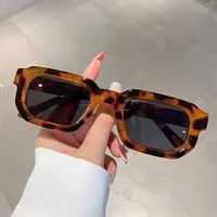 Square Small Frame Sunglasses Fashionable Retro  Style Personality Sun Glasses Unisex Travel Fishing Sunscreen main image 3