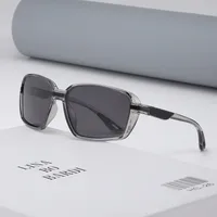 Square Outdoor Sports Cycling Polarized Sunglasses Men Women Driver Fishing Goggles Full Frame Oval Lens TAC Material Elegant main image 2