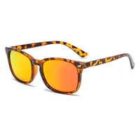 Square Full Frame UV Protection Sunglasses For Men And Women Leopard Pattern Fashionable High-End Sun Glasses Black PC Material sku image 6
