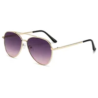 New Men's Large Frame Frog Eyeglasses Driving Sunglasses Outdoor Sports Fashionable Sun Protection Grey And Gold Color Options main image 4