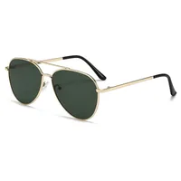 New Men's Large Frame Frog Eyeglasses Driving Sunglasses Outdoor Sports Fashionable Sun Protection Grey And Gold Color Options main image 5