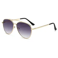New Men's Large Frame Frog Eyeglasses Driving Sunglasses Outdoor Sports Fashionable Sun Protection Grey And Gold Color Options sku image 2
