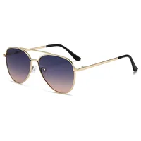 New Men's Large Frame Frog Eyeglasses Driving Sunglasses Outdoor Sports Fashionable Sun Protection Grey And Gold Color Options sku image 4