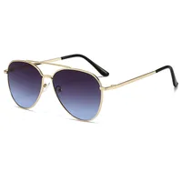 New Men's Large Frame Frog Eyeglasses Driving Sunglasses Outdoor Sports Fashionable Sun Protection Grey And Gold Color Options sku image 5