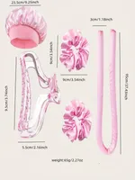 No-Heat Foam Hair Curlers Sleep Lazy Person Tool Easy Shape With Elastic Band Geometric Pattern Resin Hair Accessories For Women main image 2