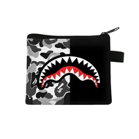 New Shark Trendy Children Coin Purse Primary School Student Mini Bag Boys And Girls Cartoon Storage Bag Sweet Style Lightweight Breathable main image 2