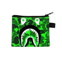 New Shark Trendy Children Coin Purse Primary School Student Mini Bag Boys And Girls Cartoon Storage Bag Sweet Style Lightweight Breathable sku image 1