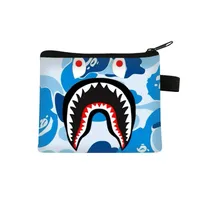 New Shark Trendy Children Coin Purse Primary School Student Mini Bag Boys And Girls Cartoon Storage Bag Sweet Style Lightweight Breathable sku image 13