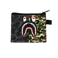 New Shark Trendy Children Coin Purse Primary School Student Mini Bag Boys And Girls Cartoon Storage Bag Sweet Style Lightweight Breathable sku image 30