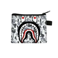 New Shark Trendy Children Coin Purse Primary School Student Mini Bag Boys And Girls Cartoon Storage Bag Sweet Style Lightweight Breathable sku image 31