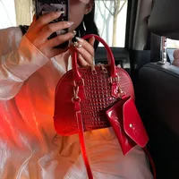 Elegant Shell-Shaped Handbag Women's Crossbody Shoulder Bag  Spring Crocodile Pattern High Quality Textured Mother And Child Bag main image 2