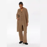 Autumn Winter Knitted Three-Piece Set Women's OL Style Sweater Cardigan Pants Casual Fashion  Ensemble sku image 3
