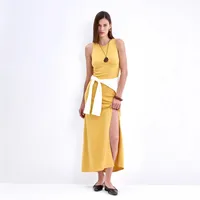 Elegant Long Sleeveless Warm Dress Autumn Winter European Style Fashion Casual High Quality Fabric Comfortable Fit Women's Dress main image 1