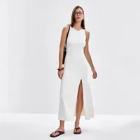 Elegant Long Sleeveless Warm Dress Autumn Winter European Style Fashion Casual High Quality Fabric Comfortable Fit Women's Dress main image 2