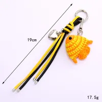 Hand-Woven Cute Fish Mobile Phone Pendant Decorative Chain Multi-Functional Leather Rope Jewelry Ocean Pattern Simple Style main image 2