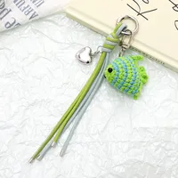Hand-Woven Cute Fish Mobile Phone Pendant Decorative Chain Multi-Functional Leather Rope Jewelry Ocean Pattern Simple Style main image 3