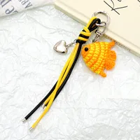 Hand-Woven Cute Fish Mobile Phone Pendant Decorative Chain Multi-Functional Leather Rope Jewelry Ocean Pattern Simple Style sku image 1