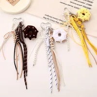 Hand-woven Nylon Rope Mobile Phone Pendant, Doughnut-shaped, Candy-colored Handbag Accessory main image 1