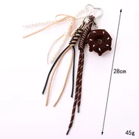 Hand-woven Nylon Rope Mobile Phone Pendant, Doughnut-shaped, Candy-colored Handbag Accessory main image 2