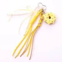 Hand-woven Nylon Rope Mobile Phone Pendant, Doughnut-shaped, Candy-colored Handbag Accessory main image 5