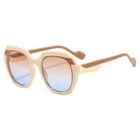 Fashionable Color Block Sunscreen Sunglasses For Women Casual Elegant Style Blue Light Blocking All Seasons Suitable Square Frame main image 6