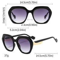 Fashionable Color Block Sunscreen Sunglasses For Women Casual Elegant Style Blue Light Blocking All Seasons Suitable Square Frame main image 2