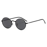 Fashionable Unisex Metal Material UV Protection Sunglasses Oval Frame Full Frame Casual Style Suitable For All Seasons main image 3