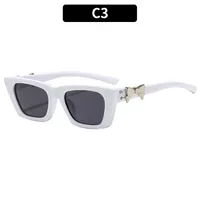 Fashionable New Style Square Sunglasses Unisex Casual Elegant Sun Protection Eyewear Butterfly Bow Trendy All Match sku image 3