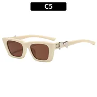 Fashionable New Style Square Sunglasses Unisex Casual Elegant Sun Protection Eyewear Butterfly Bow Trendy All Match sku image 5