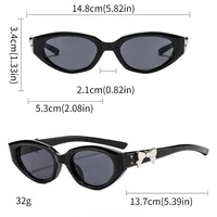 Fashionable Cat Eye Sunglasses Women's Summer Sunscreen Full Frame Fashionable Sunglasses UV400 Protection All Season Wear main image 2