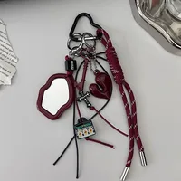 Nylon Woven Hand Strap Car Key Ring Backpack Pendant Creative Multifunctional High Quality Chain Style Schoolbag Accessories sku image 3