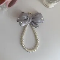 Pink Bow Pearl Bag Pendant, Beaded Handbag Stand, Jewelry Accessories main image 3