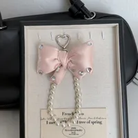 Pink Bow Pearl Bag Pendant, Beaded Handbag Stand, Jewelry Accessories sku image 3