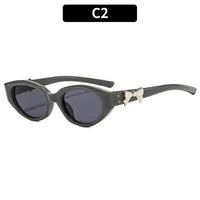 Fashionable Cat Eye Sunglasses Women's Summer Sunscreen Full Frame Fashionable Sunglasses UV400 Protection All Season Wear sku image 2