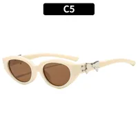 Fashionable Cat Eye Sunglasses Women's Summer Sunscreen Full Frame Fashionable Sunglasses UV400 Protection All Season Wear sku image 5