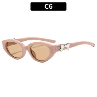 Fashionable Cat Eye Sunglasses Women's Summer Sunscreen Full Frame Fashionable Sunglasses UV400 Protection All Season Wear sku image 6