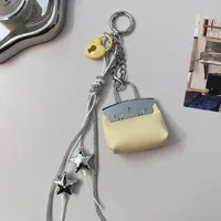 Cute Mini 3D Bag-shaped Pendant School Bag Decoration Pendant Chain Light And Sweet Style PU Material Girly Heart sku image 4