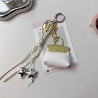 Cute Mini 3D Bag-shaped Pendant School Bag Decoration Pendant Chain Light And Sweet Style PU Material Girly Heart sku image 2