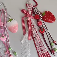 Original Cute Strawberry Bag Accessories Women's Fashion High-End PVC Printing Bag Accessories Sweet Style Bag Accessories main image 2
